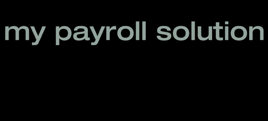 my payroll